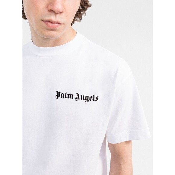 PALM ANGELS CLASSIC REGULAR FIT WHITE T-SHIRT SIZE MEDIUM - Picture 2 of 5